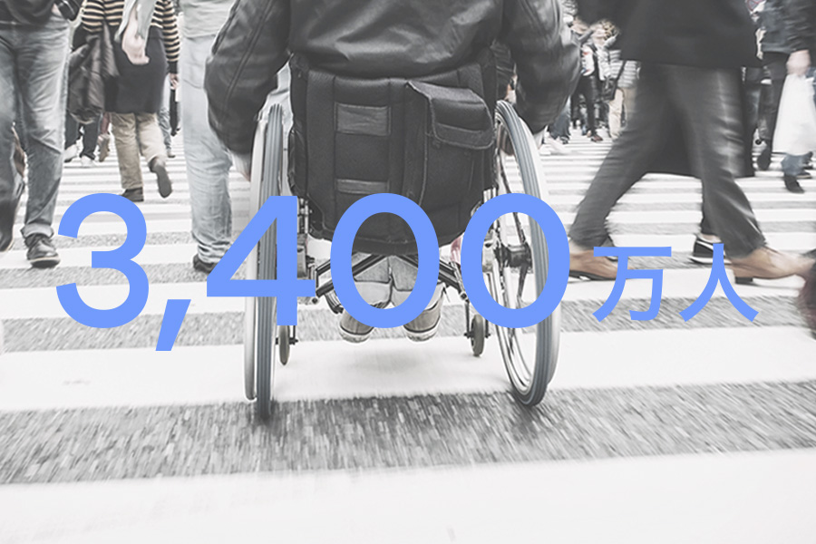 交通利用に困難を感じる移動制約者- 3,400万人
